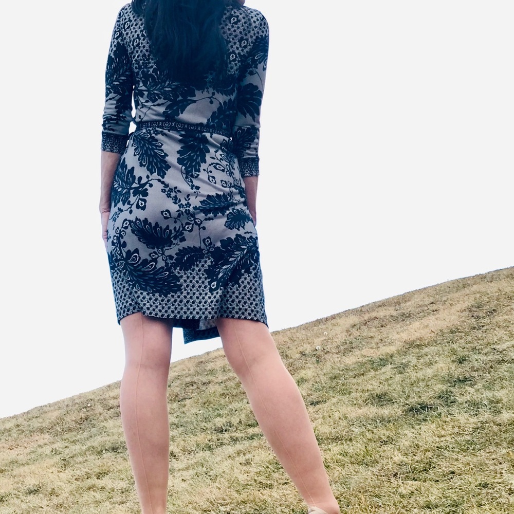 Vintage printed silk Diane Von Furstenberg dress.